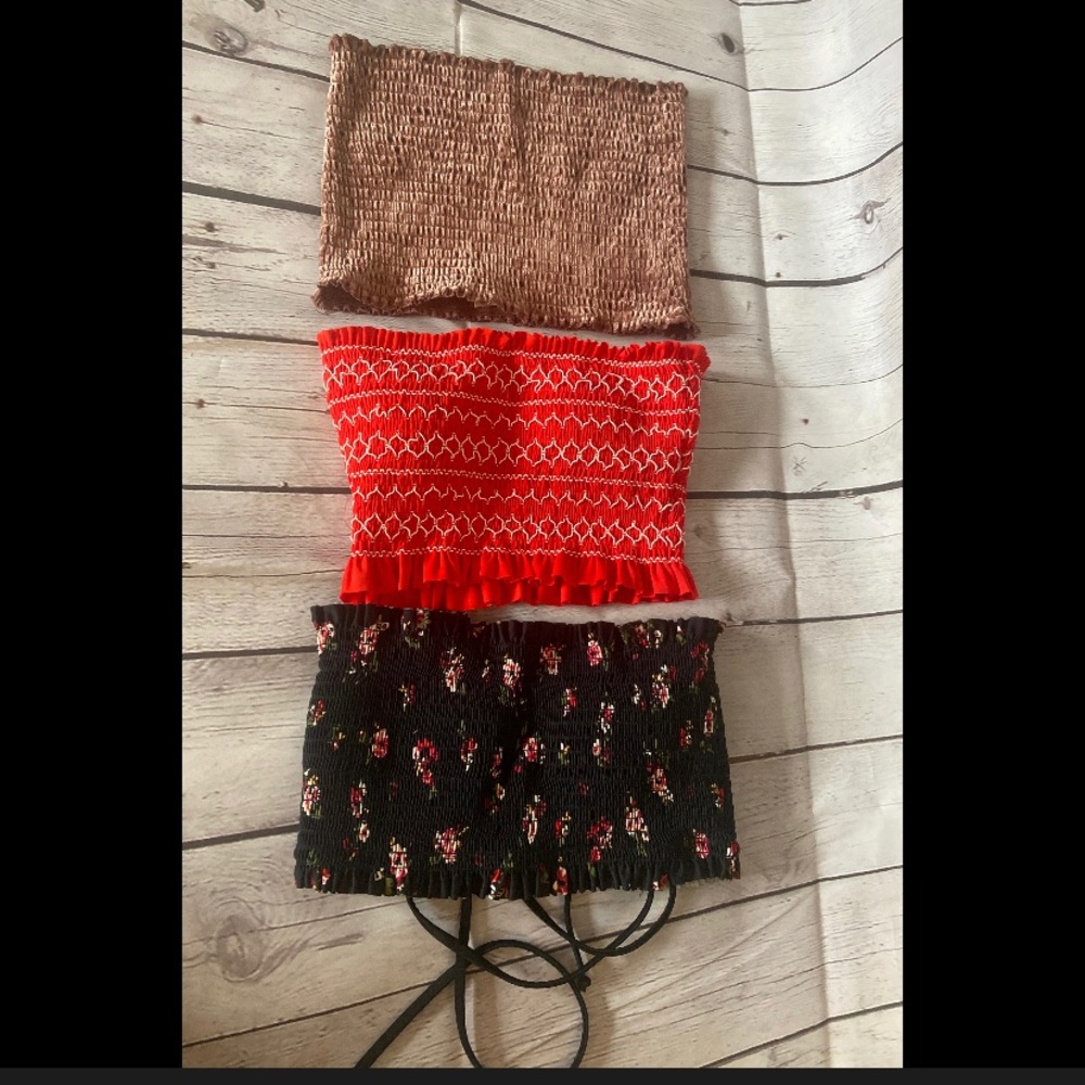BUNDLE 3 Bandeau crop tops